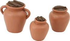 (Z180-1) Amfory z przykryciem (wygląd gliniany), do 4,6cm wysokie
