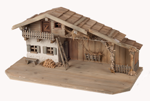 (S084) Szopka "Bogen", do figur o wys. 11-15cm