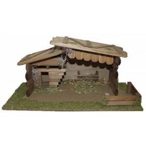 (1343/13) Szopka Bożonarodzeniowa 60x30x28cm, do figur o wysokości 13,0cm