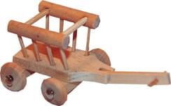 (Z900) Przyczepa z drewna, 6cm długa