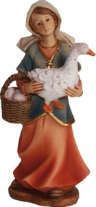 (K184-39) Dziewka z gęsią i koszykiem, do figur o wys. 15cm