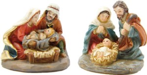 (K059-3) 2x Św. Rodzina, do 3,2cm wysokie