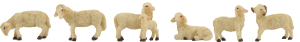 (T088-7) Grupa owiec z baranem, do figur o wys. 7-9cm