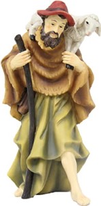 (K005-20) Pasterz z barankiem na ramionach, do figur o wys. 13cm