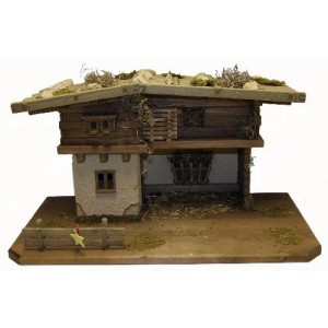 (1385/12) Szopka Bożonarodzeniowa 54x30x30cm,  do figur o wysokości 12,0cm