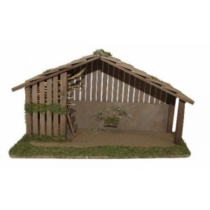 (1290/10) Szopka Bożonarodzeniowa, 45x23x26cm do figur o wysokości 10,0cm