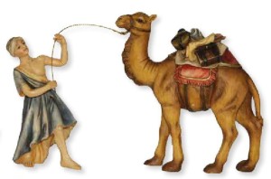(K133-13) Poganiacz wielbłądów z wielbłądem, do figur o wys. 8cm