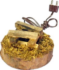 (X039) Palenisko bez kociołka, oświetlony, średnica 5,7cm