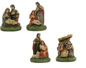 (K060-1) 4x Św. Rodzina, do 2,6cm wysokie