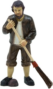 (K960-9) Sprzątający chłop, do figur o wys. 9cm