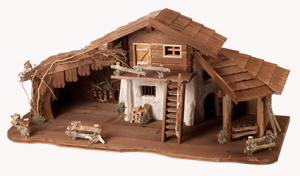 (S050) Szopka "Oberammergau", do figur o wys. 11-15cm