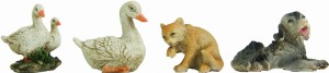 (T913-1) Mały zestaw zwierząt, do figur o wys. 9-10cm