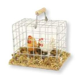 (T099) Klatka z kurami, 4,6cm wysoka