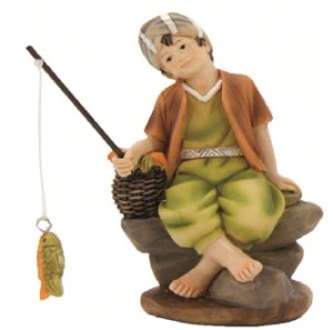 (K183-60) Wędkarz, siedzący, do figur o wys. 11cm