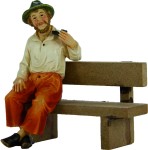 (K926) Staruszek, siedzący (bez ławki), do figur o wys. 11cm