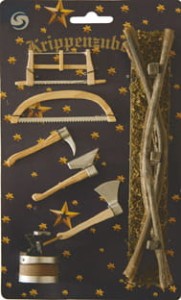 (Z142) Duży zestaw "Obróbka drewna", do figur 12-15cm