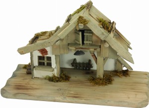 (S134) Szopka "Hirscheck" oświetlona , do figur o wys. 7-8cm