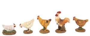 (T132) Kogut i kury, do figur o wys. 11-13cm